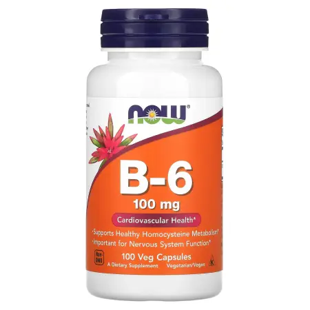 NOW Foods Витамин B6 100 мг 100 капсул