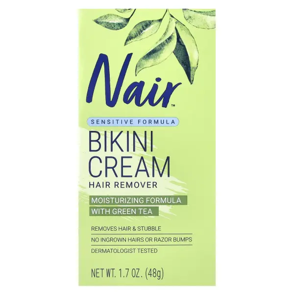 Nair Крем для удаления волос бикини Формула для чувствительной кожи с зеленым чаем 48 г