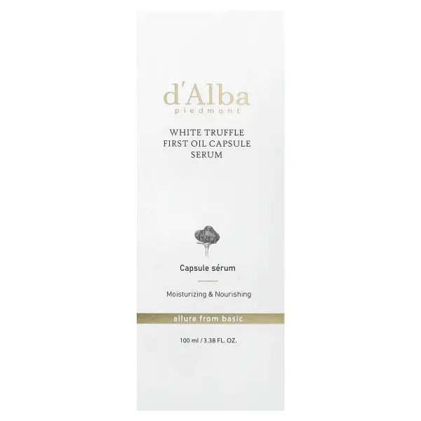 d'Alba, сыворотка с маслом белого трюфеля в капсулах, 100 мл (3,38 жидк. унции)