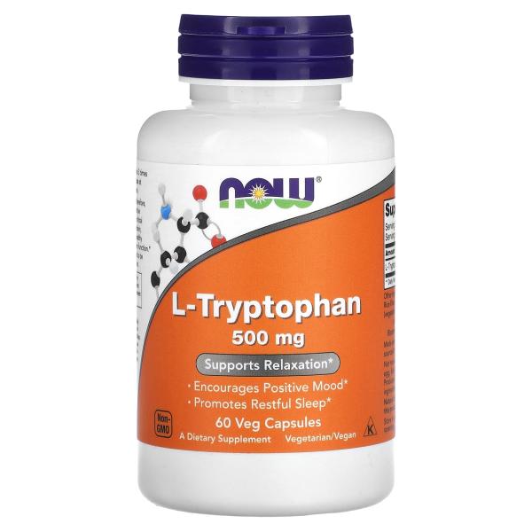 NOW Foods L-триптофан 500 мг 60 капсул