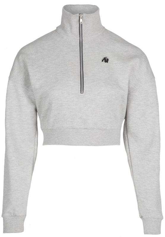 Gorilla Wear Женская кофта Ocala Cropped Half-Zip Sweatshirt - Gray