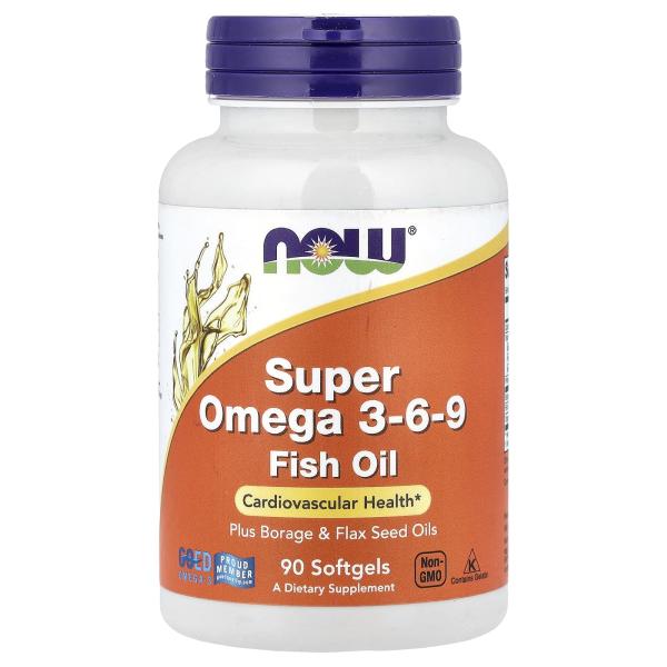 NOW Foods Супер Омега 3-6-9 90 капсул – оригинальная продукция AthleticFuel