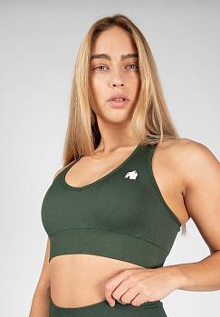 Gorilla Wear Женская Бра Neiro Seamless Sports Bra Army Green