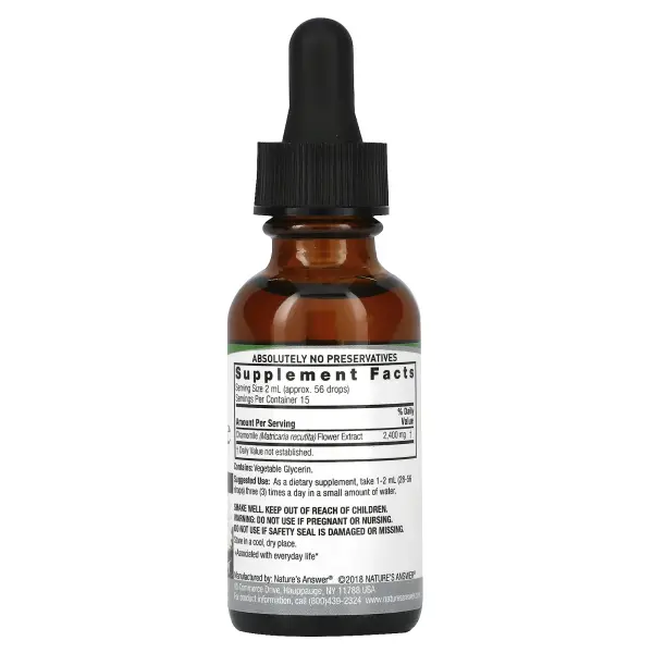 Nature's Answer, экстракт ромашки, без спирта, 30 мл (1 жидк. унция)