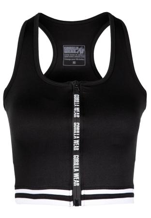 Gorilla Wear Женский Топ Mesa Zip Front Crop Top - Black