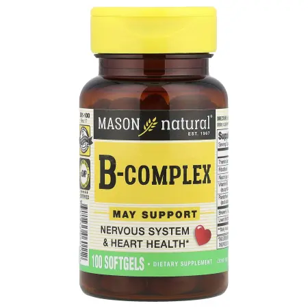 Mason Natural, комплекс витаминов группы В, 100 капсул – оригинальная продукция AthleticFuel