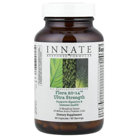 Innate Response Formulas, Flora 20-14, повышенной силы действия, 60 капсул – оригинальная продукция AthleticFuel