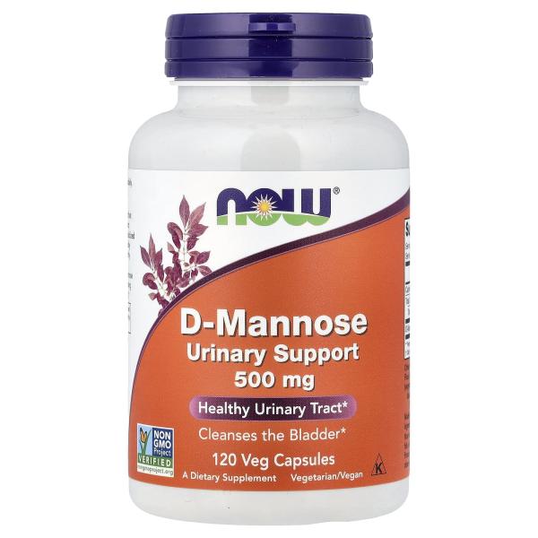 NOW Foods, D-манноза, 500 мг, 120 вегетарианских капсул – оригинальная продукция AthleticFuel