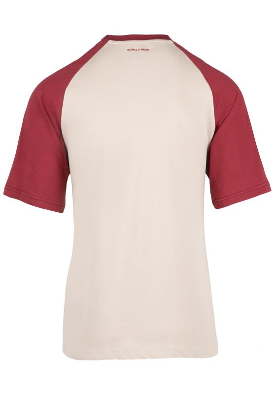 Gorilla Wear Футболка Logan Oversized T-Shirt Beige/Red
