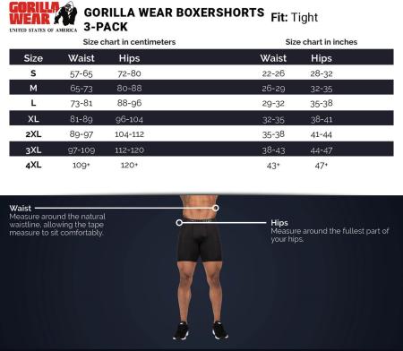 Gorilla Wear Боксеры Boxershorts 3-Pack Black