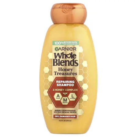 Garnier, Восстанавливающий шампунь Whole Blends, «Медовые сокровища», 370 мл