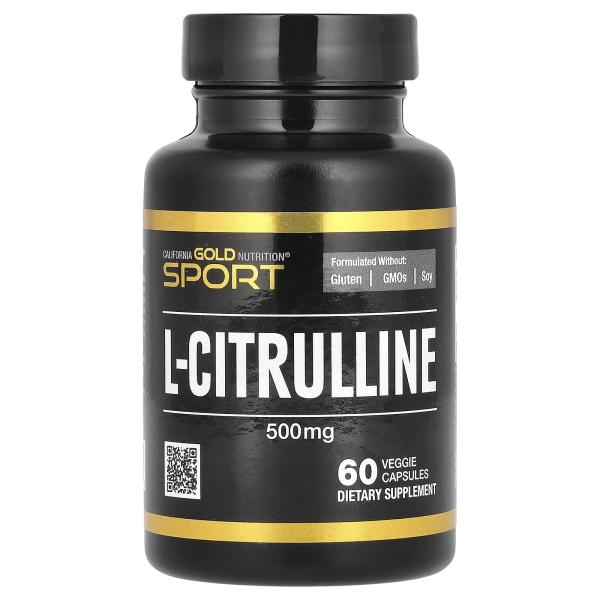 California Gold Nutrition, L-цитруллин, 500 мг, 60 растительных капсул