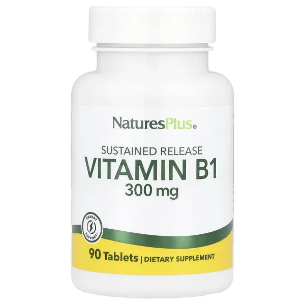 NaturesPlus, витамин В1, 300 мг, 90 таблеток