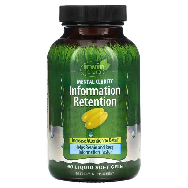 Irwin Naturals, "Ясность мысли и память", пищевая добавка для стимуляции памяти и улучшения работы м