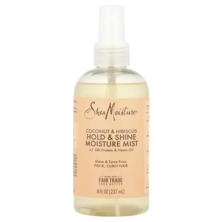 SheaMoisture, увлажняющий спрей для волос, для фиксации и придания блеска, с протеинами шелка и масл
