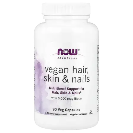 NOW Foods Solutions Веганская добавка для здоровья волос, кожи и ногтей 90 капсул