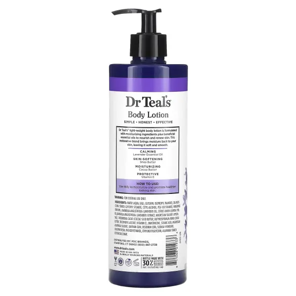 Dr. Teal's, лосьон для тела, для успокоения и сна, лаванда, 532 мл (18 жидк. унций)