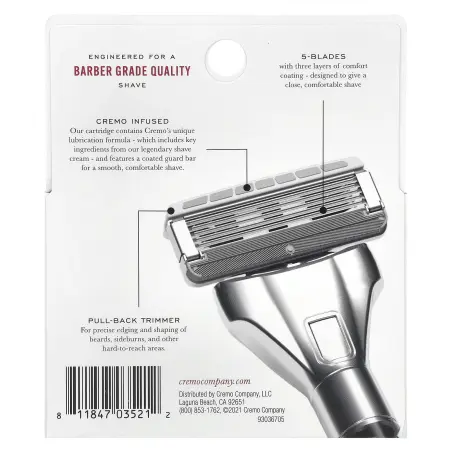 Cremo, сменные кассеты для бритвы, 4 шт.