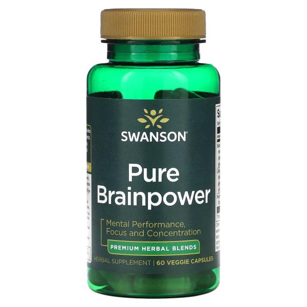 Swanson, Pure Brainpower, 60 веганских капсул