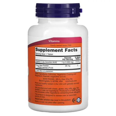 NOW Foods Витамин C-1000 100 таблеток – оригинальная продукция AthleticFuel