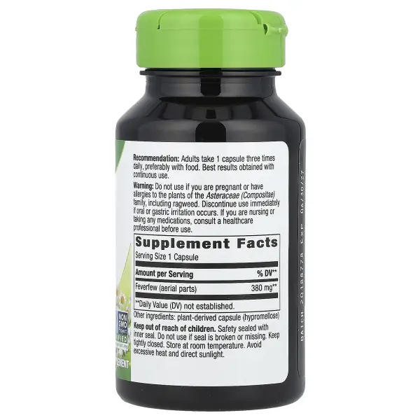 Nature's Way, Пиретрум девичий, 380 мг, 100 веганских капсул