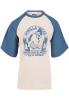 Gorilla Wear Футболка Logan Oversized T-Shirt Beige/Blue