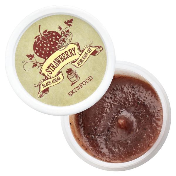 Skinfood, смываемая маска для лица с черным сахаром и клубникой, 100 г (3,52 унции)