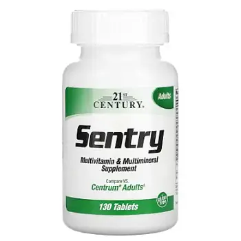 Фото 21st Century, Sentry, мультивитаминная и мультиминеральная добавка для взрослых, 130 таблеток