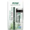 NOW Foods, сертифицированное органическое масло чайного дерева, шариковый аппликатор, 10 мл (1/3 жид