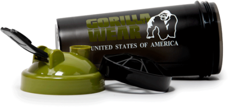 Gorilla Wear Шейкер Shaker XXL - Black/Army Green 1000 ml