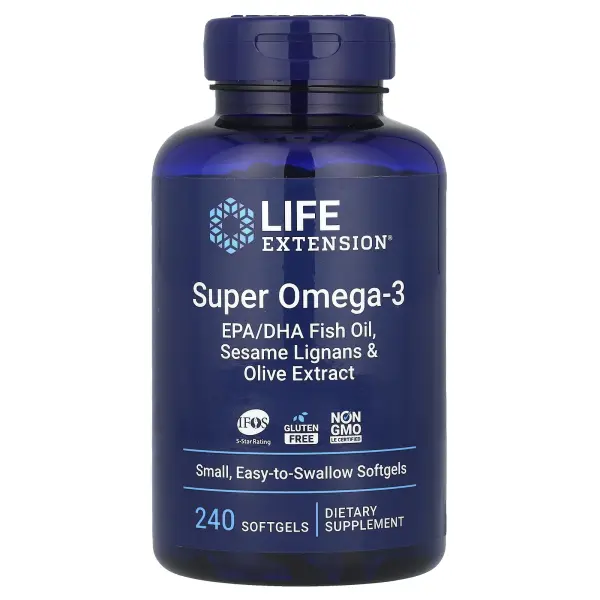 Life Extension, Супер Омега-3, 240 капсул