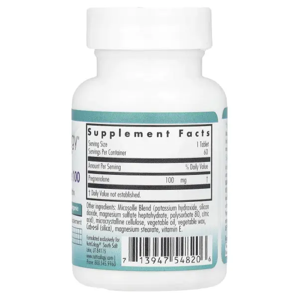 Nutricology, Прегненолон 100, 60 таблеток с насечкой