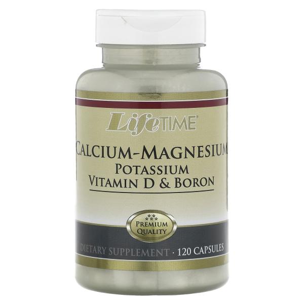 LifeTime Vitamins, кальций и магний, калий, витамин D и бор, 120 капсул – оригинальная продукция AthleticFuel