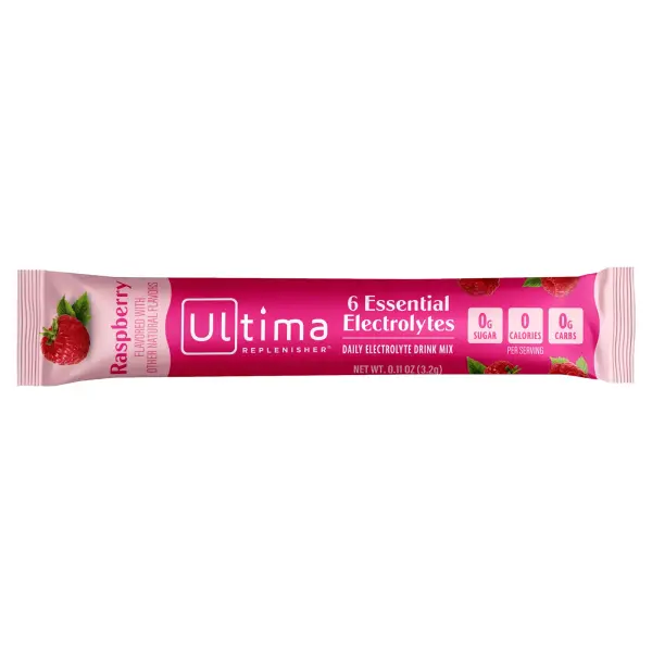 Ultima Replenisher, 6 Essential Electrolytes, ежедневная смесь для приготовления электролитов, малин