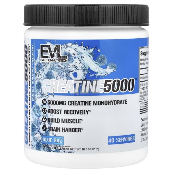 EVLution Nutrition Creatine 5000 со вкусом голубой малины 292 грамм