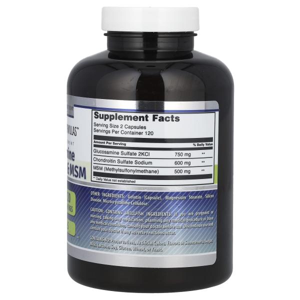 Amazing Nutrition, глюкозамин, хондроитин и МСМ, 240 капсул