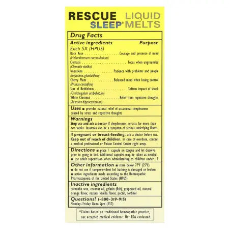 Bach, Rescue Sleep® Liquid Melts, 28 капсул