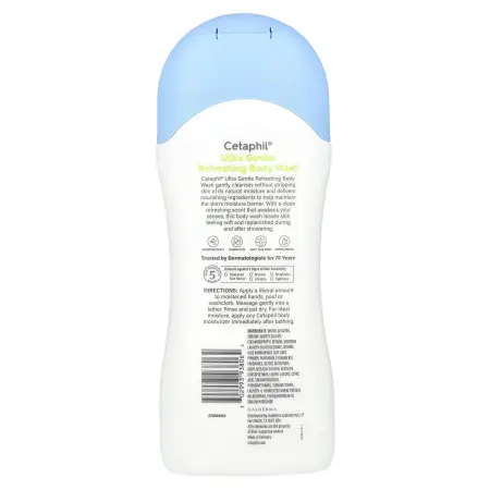 Cetaphil, ультранежный освежающий гель для душа, освежающий аромат, 500 мл (16,9 жидк. унции)