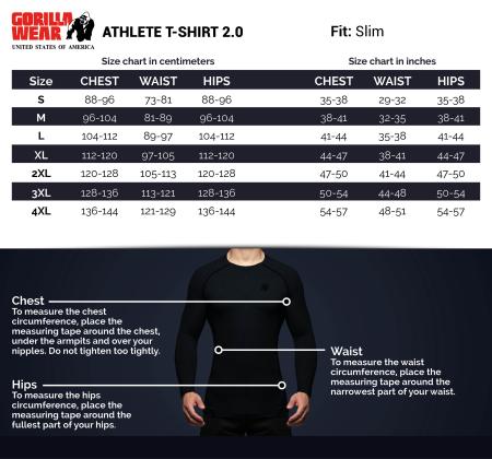 Gorilla Wear Футболка Athlete T-shirt 2.0 Black/White