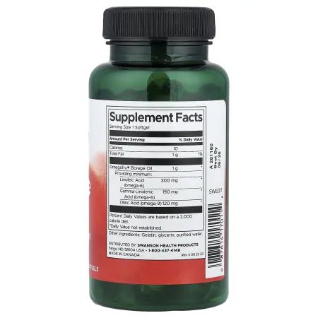 Swanson, Масло бурачника, 1 г, 60 мягких таблеток