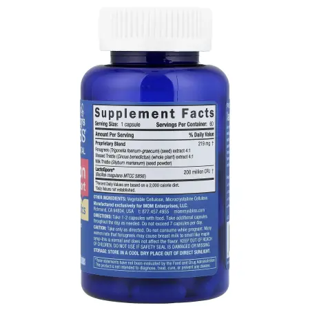 Mommy's Bliss, Послеродовая поддержка, лактация + пробиотики, 60 капсул