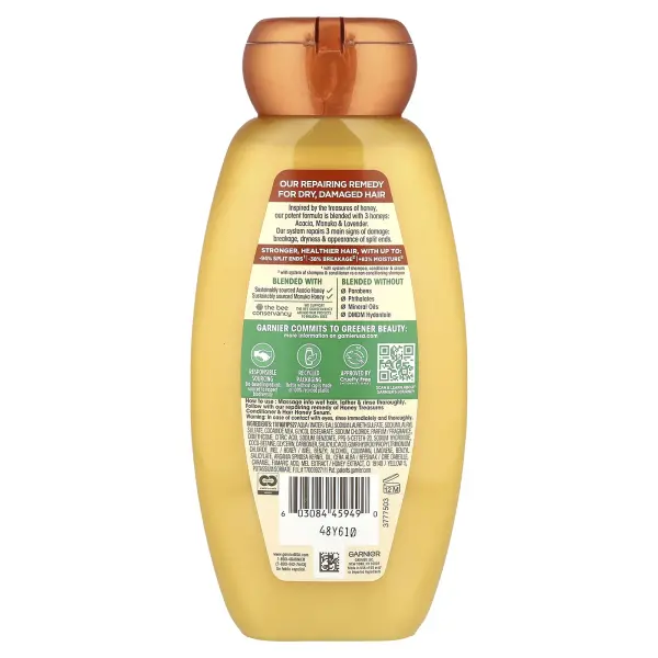 Garnier, Восстанавливающий шампунь Whole Blends, «Медовые сокровища», 370 мл