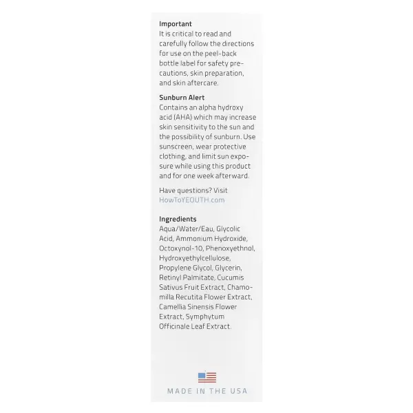 YEOUTH, гель-пилинг с 30% гликолевой кислотой, 30 мл (1 жидк. унции)