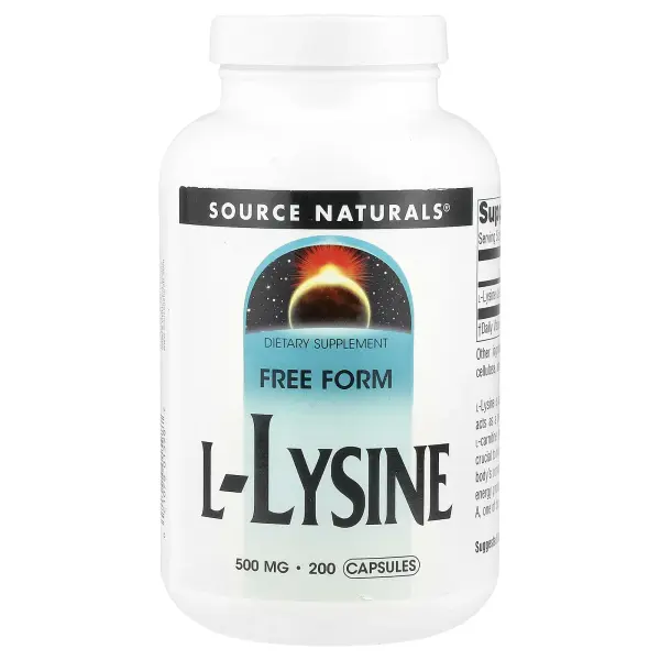 Source Naturals, L-лизин, 500 мг, 200 капсул