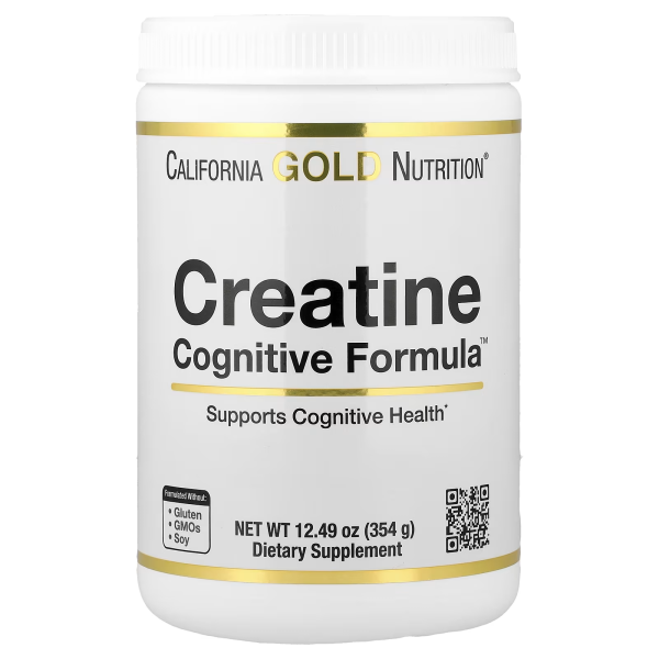 California Gold Nutrition, Creatine Cognitive Formula™, с L-лейцином, голубикой, кокосом и экстракто