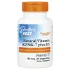 Doctor's Best, Натуральный витамин K2 MK-7 плюс D3, 180 мкг, 60 растительных капсул – оригинальная продукция AthleticFuel
