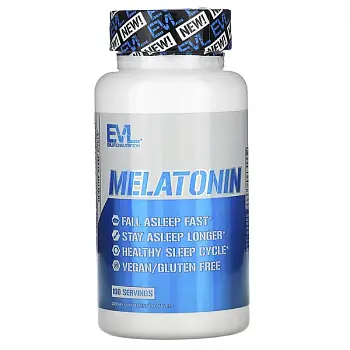 Фото EVLution Nutrition Melatonin 5 мг 100 таблеток