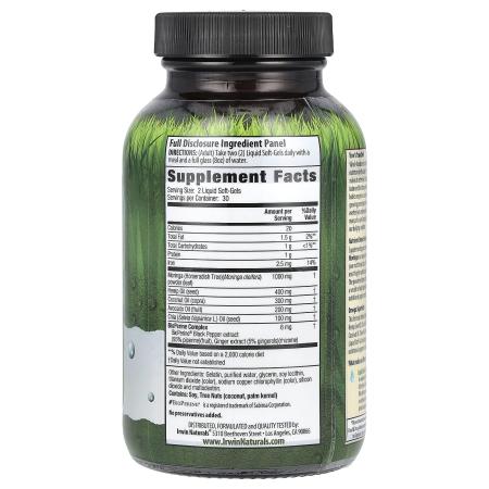 Irwin Naturals, Могучая моринга, 60 гелевых капсул – оригинальная продукция AthleticFuel