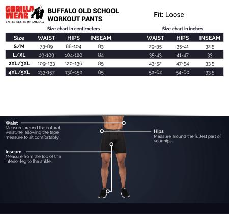 Gorilla Wear Штаны Buffalo Old School Workout Pants Black/Red