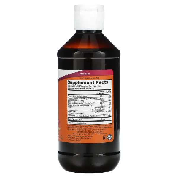 NOW Foods Витамин B12 Жидкий комплекс витамина B 237 мл